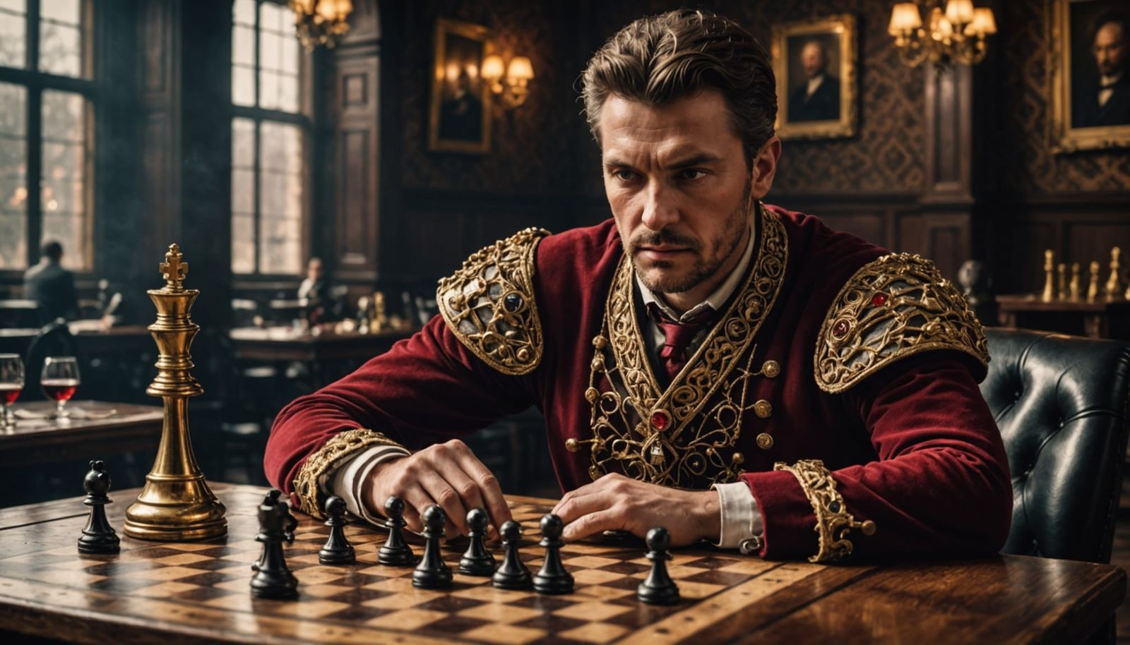 Chess King and Ace of Diamonds in HDR