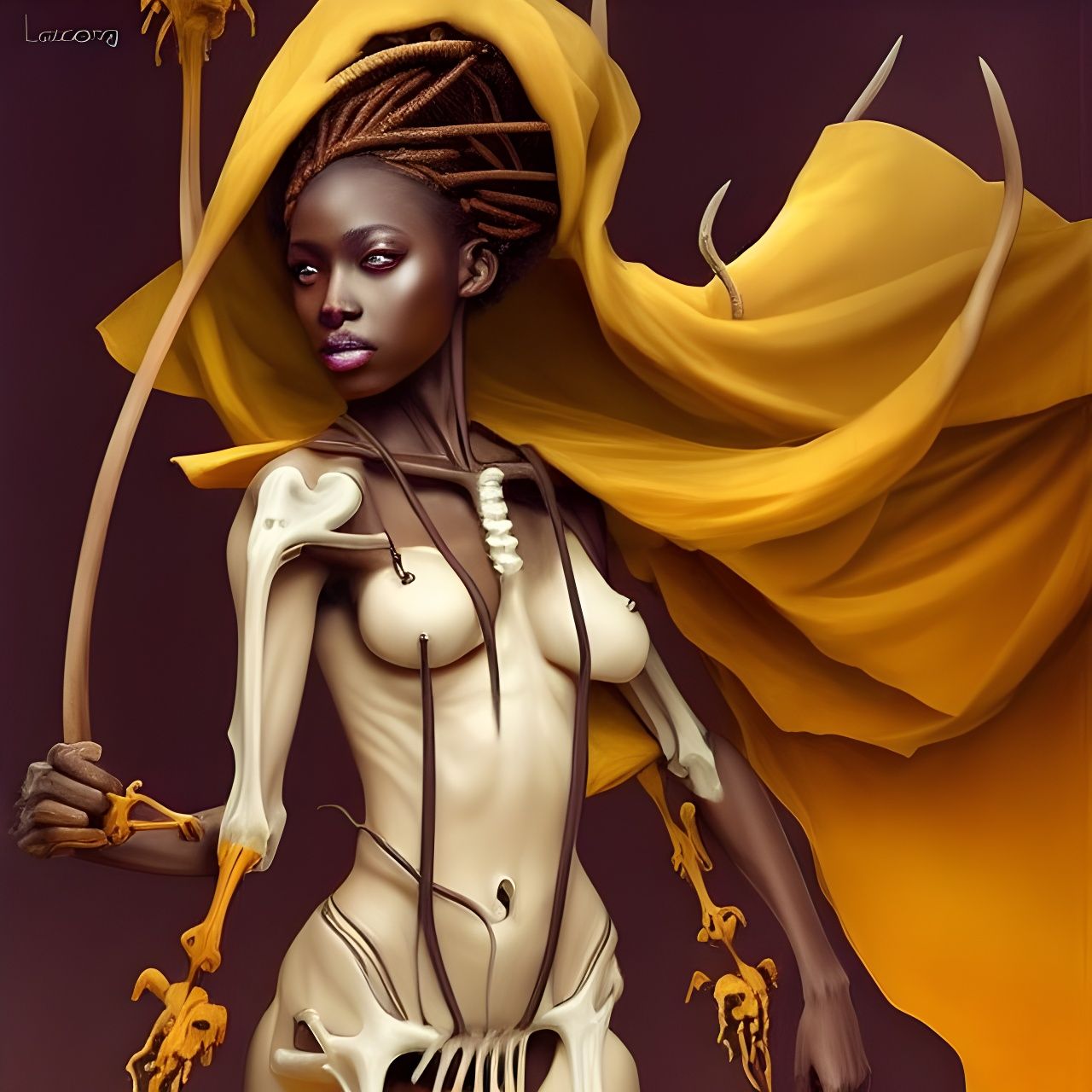 African bone goddess