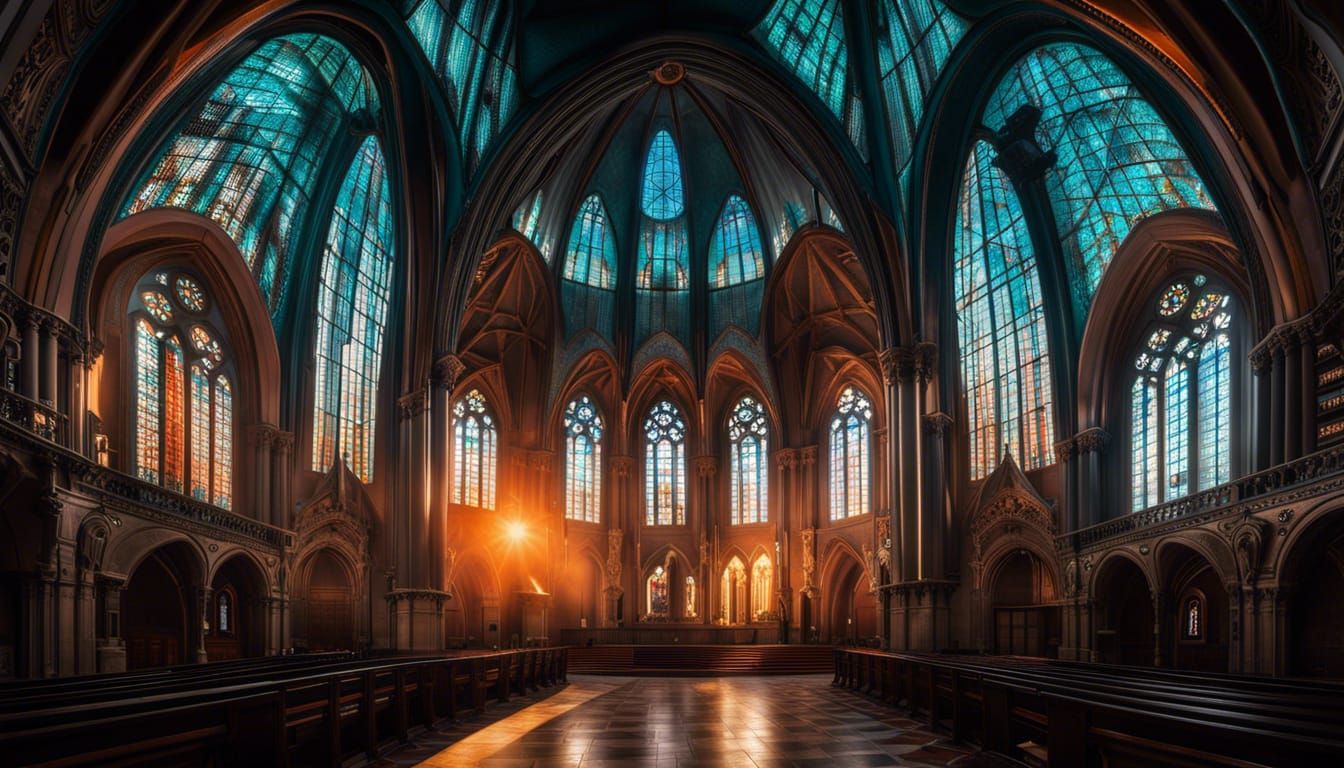 Basilica di San Francesco in Art Nouveau Style