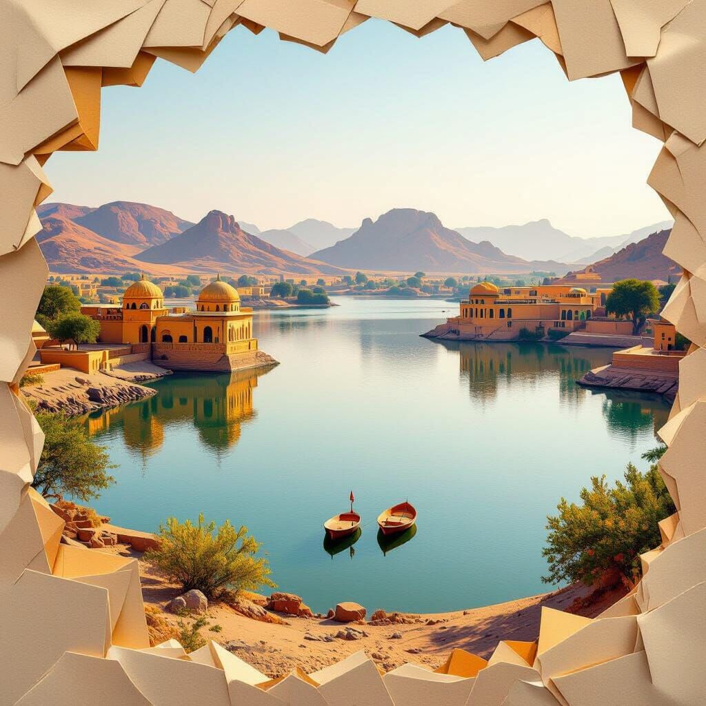 Gadisar Lake, India: Vibrant Realistic Landscape