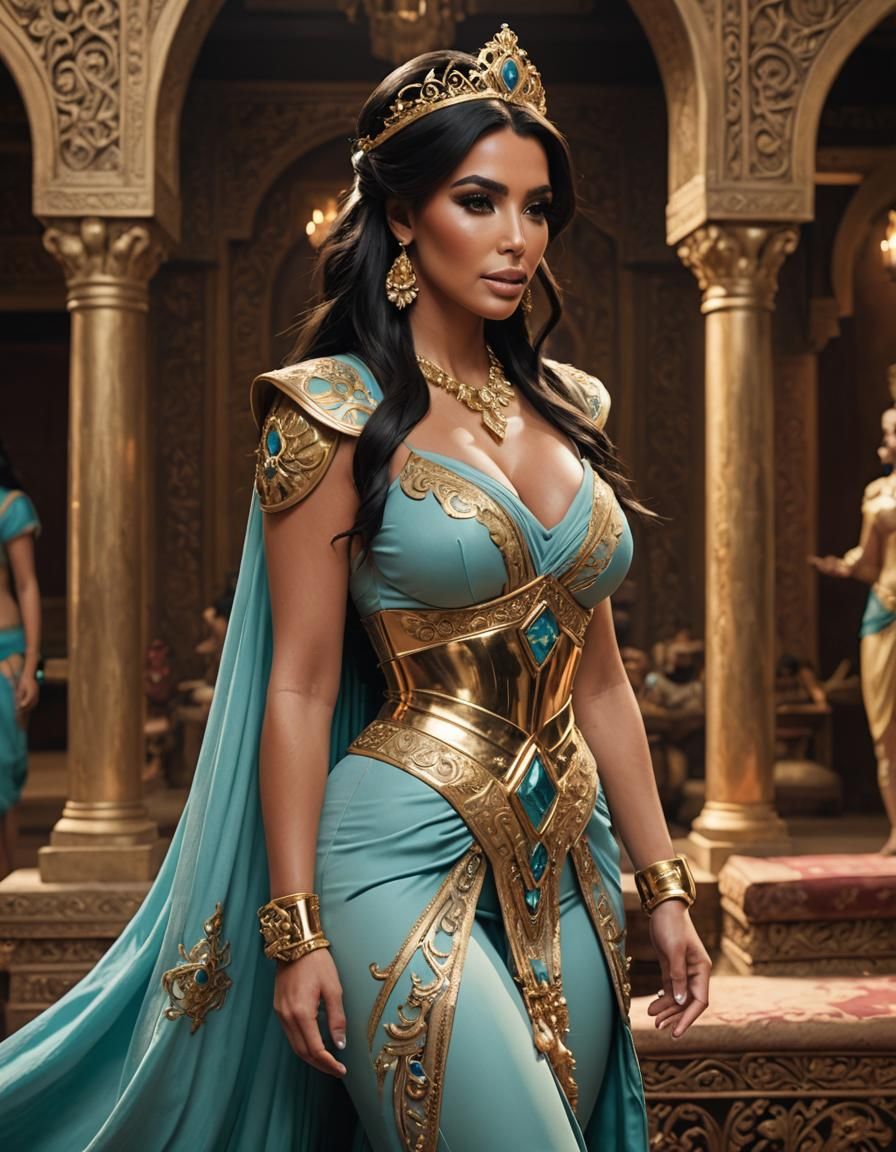 Princess Jasmine in Action: Cinematic 8k Photo