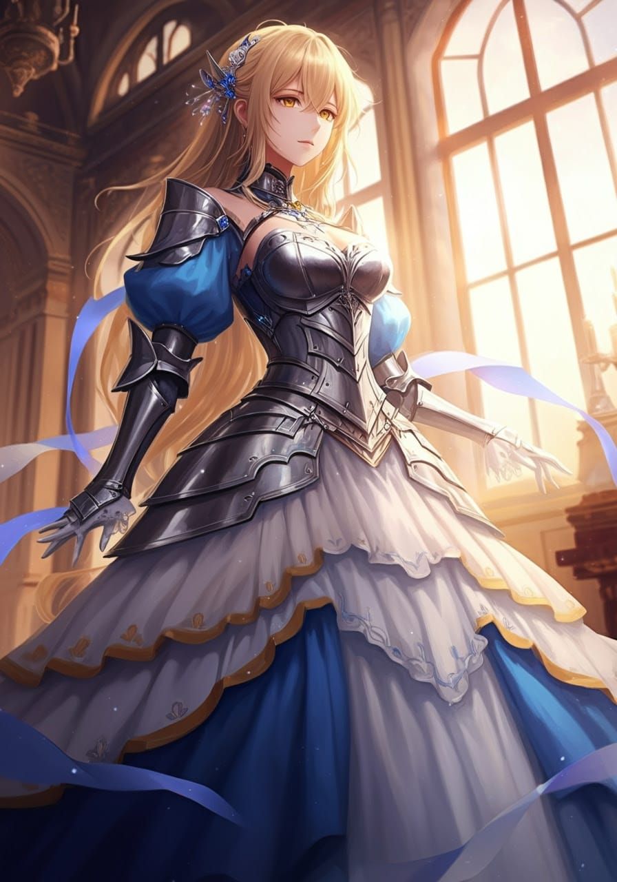 Surreal Warrior Princess in Hyperrealistic Anime Style