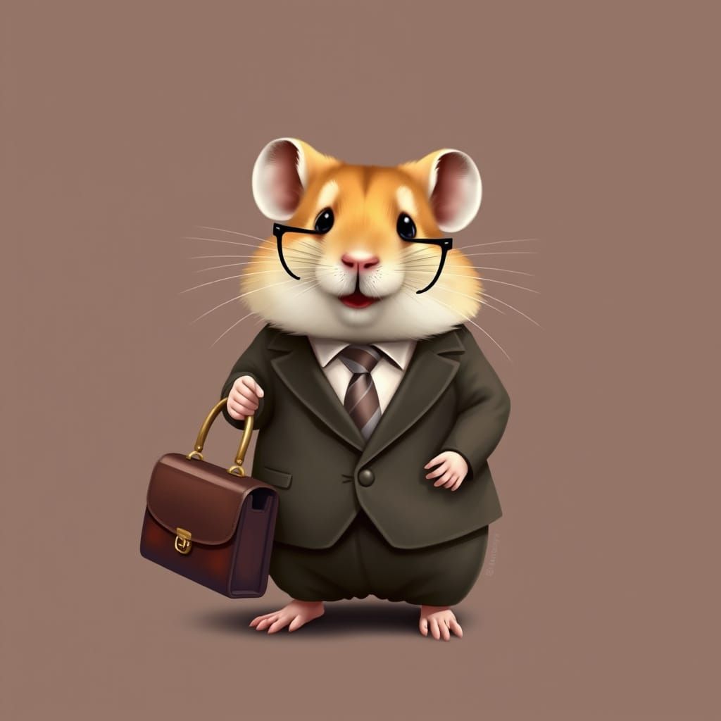 Savvy Hamster in Luxe Armani Attire
