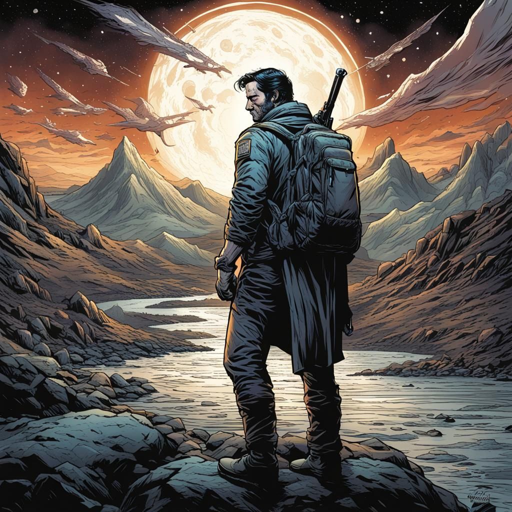 Solitary Birthday: Comic Book Style Illustration