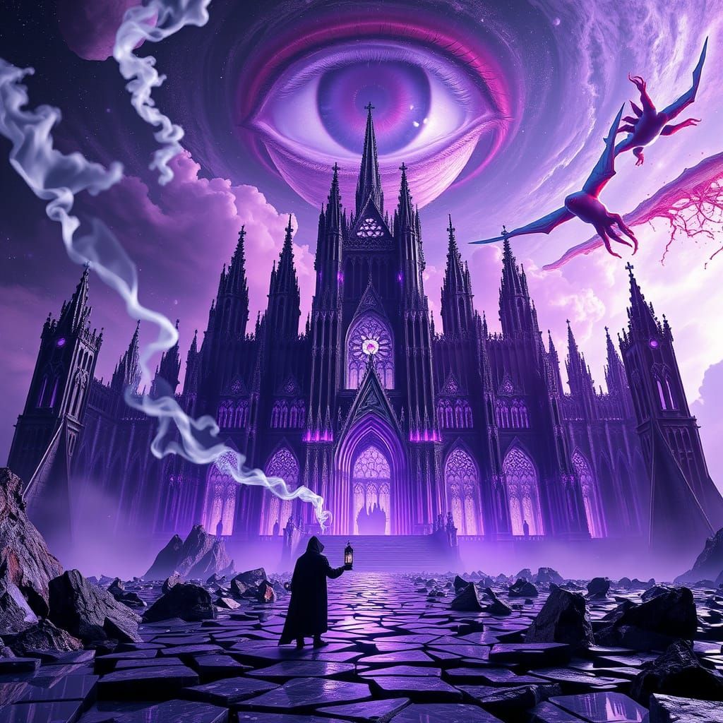 Ethereal Cathedral in an Infinite Void