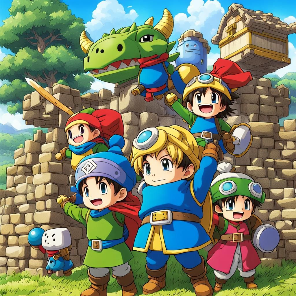 Dragon Quest Builders in Anime Style