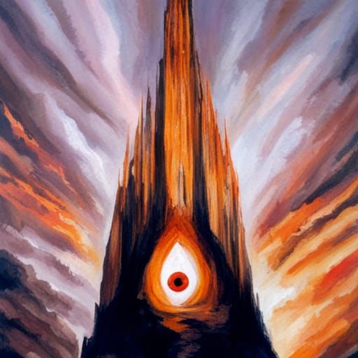 Sauron's Burning Eye Towers Over Middle-earth