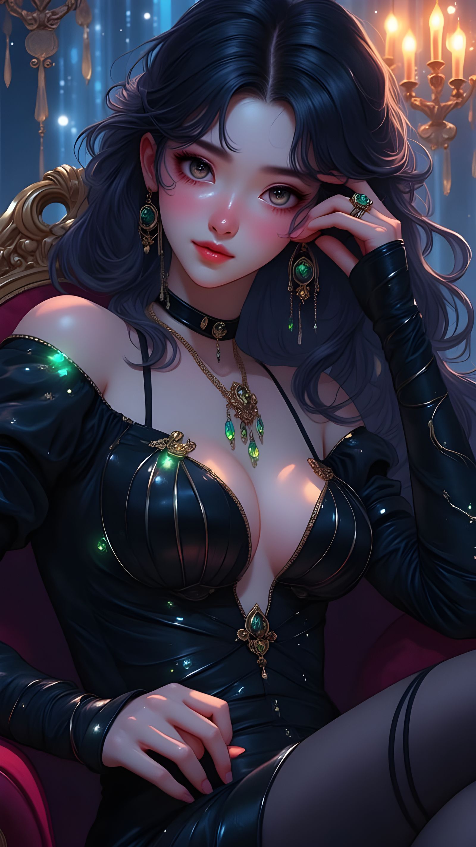 Seductive Anime Serpent Reveal Secrets in a Game of Power