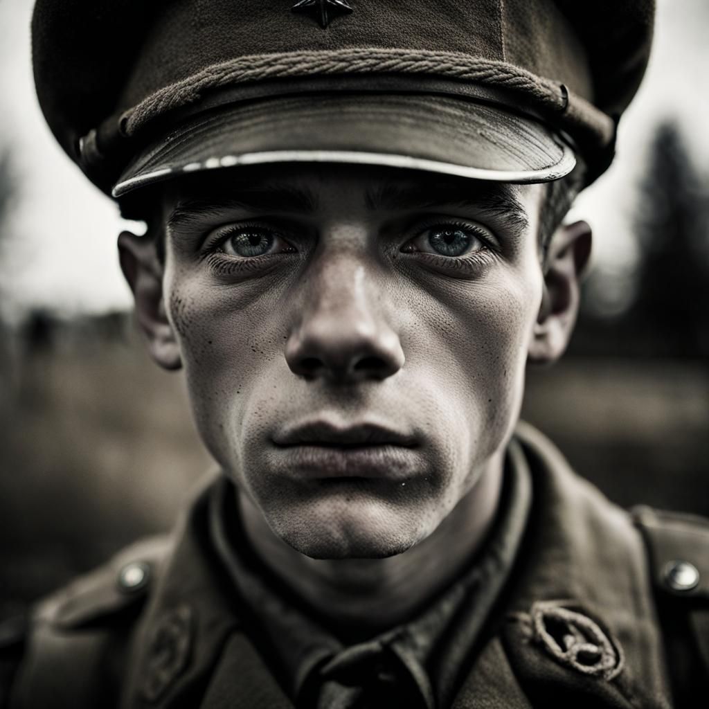 WWII Soldier Portrait After Discovering Dachau