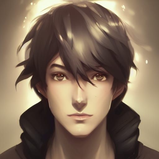 Anime Boy Portrait in Detailed Digital Art Style