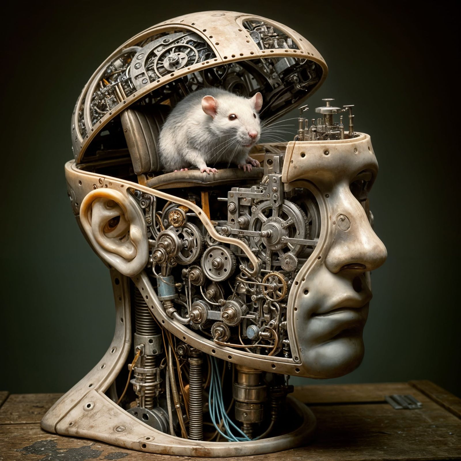 Steampunk Humanoid Operated by Rat