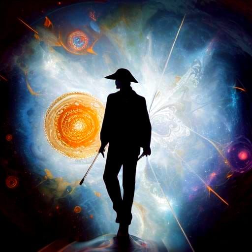 Geometric Abstract Art with Spiral, Ellipse, Triangle