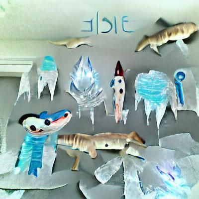Icy Planet with Sharks in Frozen Waters