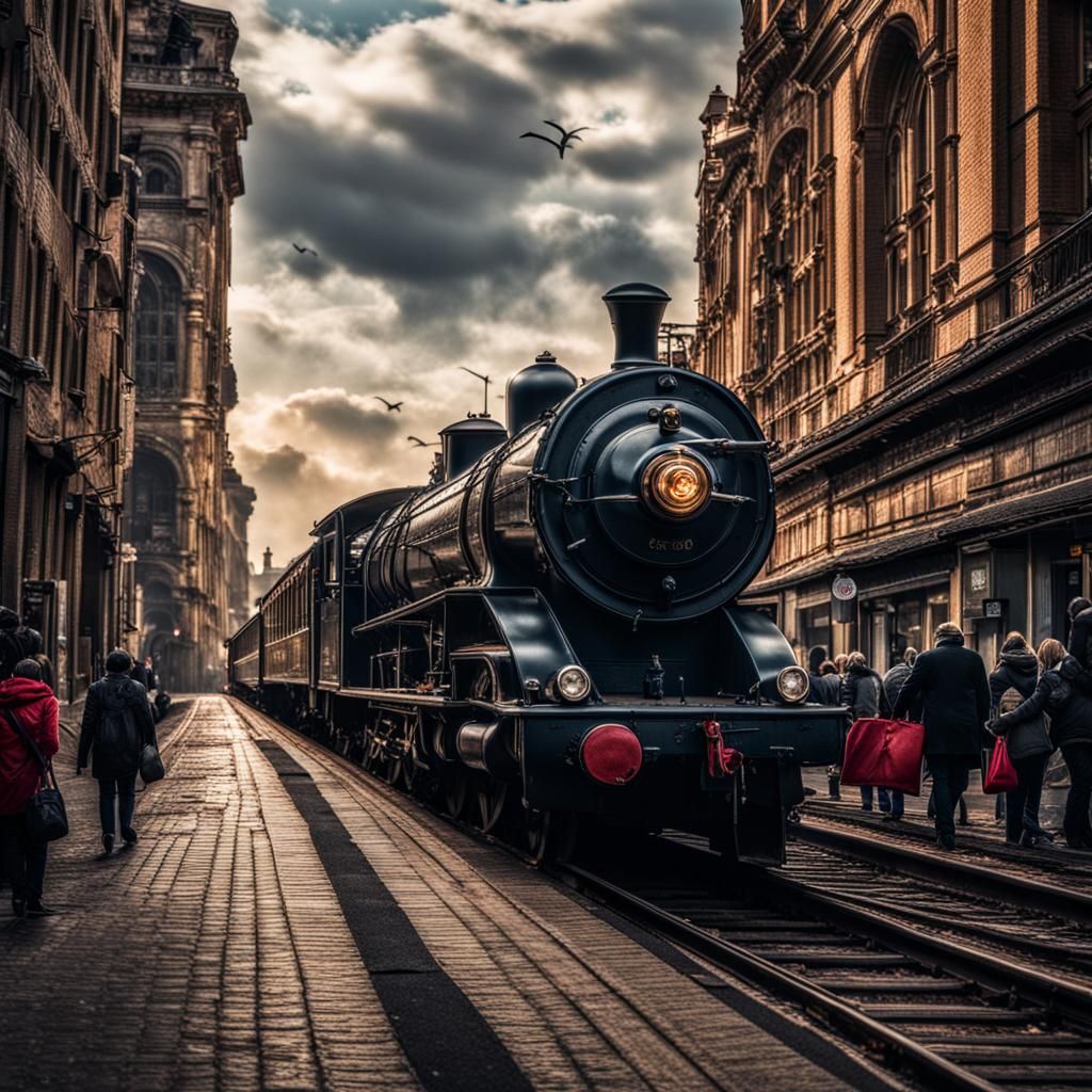 Waving Goodbye in Hyperrealistic Style