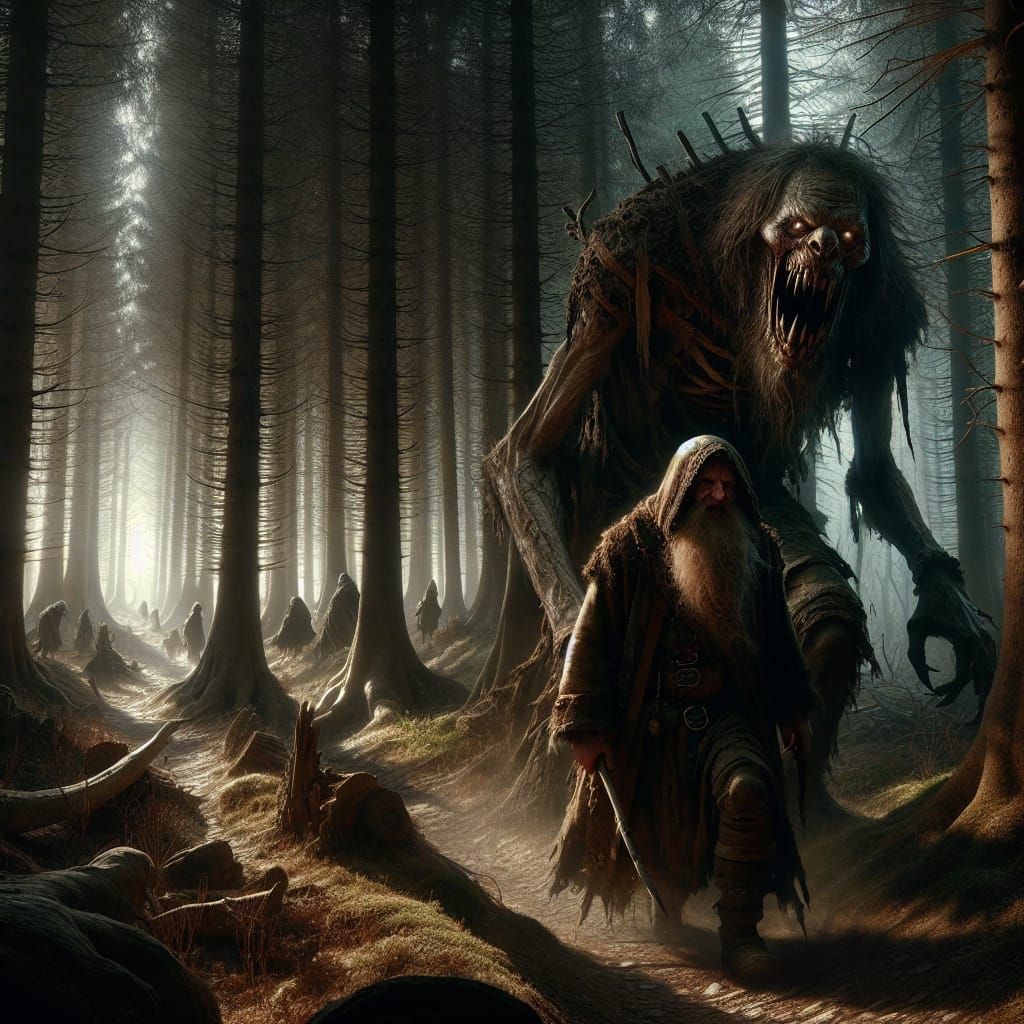 Distorted Friendship: A Dark Woodland Journey