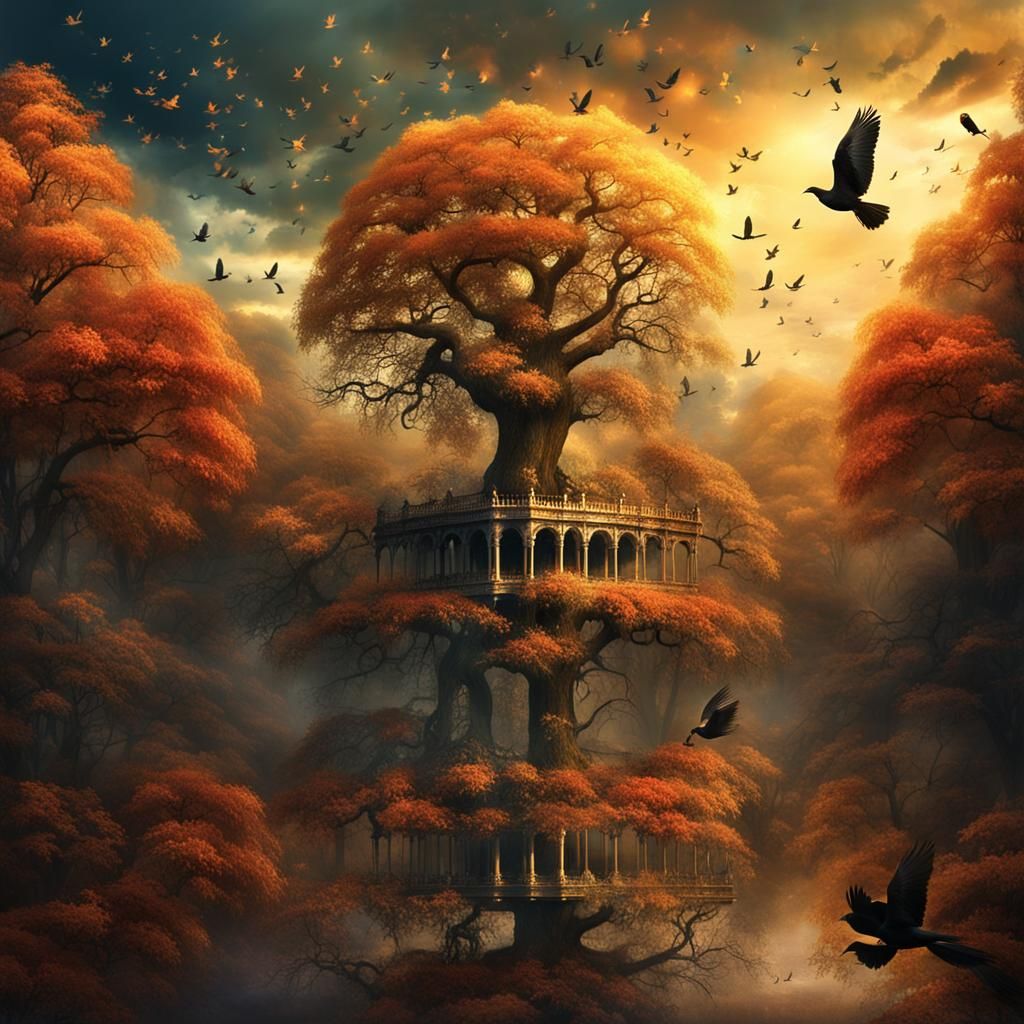 Mysterious Symphony of Nature in Digital Painting