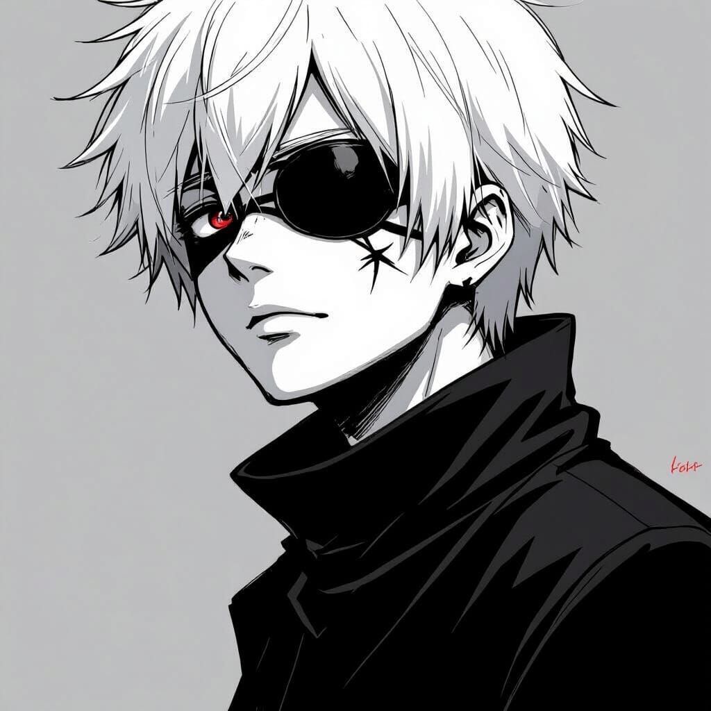 Ken Kaneki Sketch in Dynamic Pose