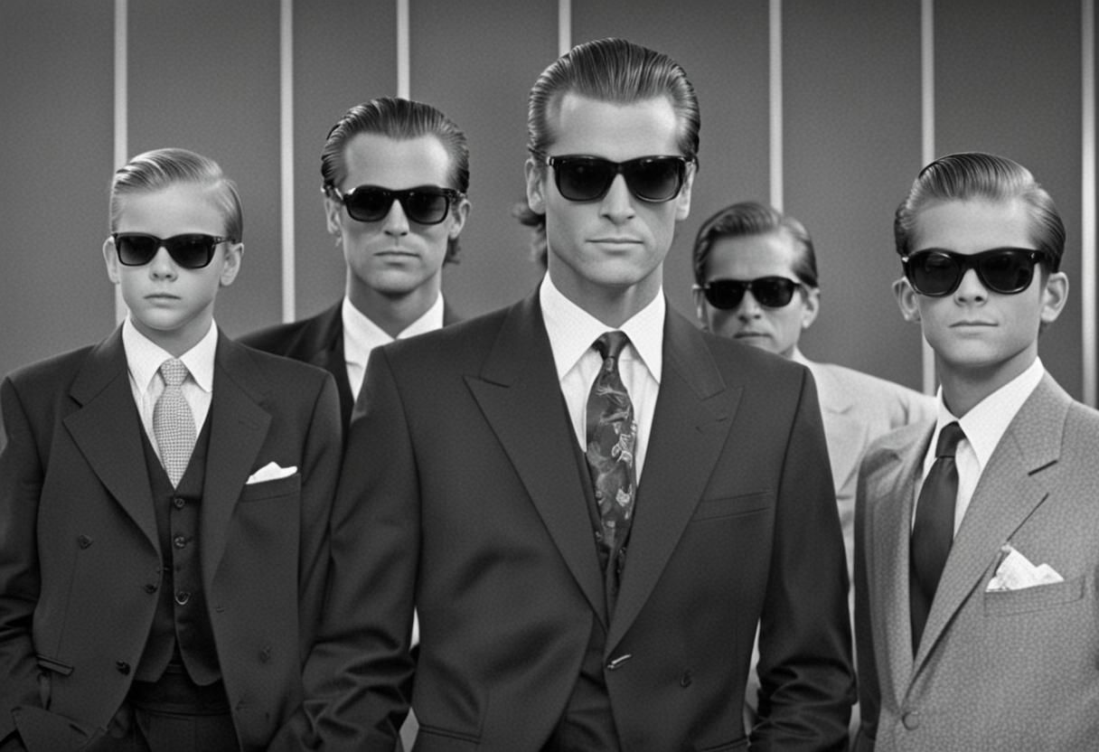 Kids in Tuxedos: 1990s Black and White Office