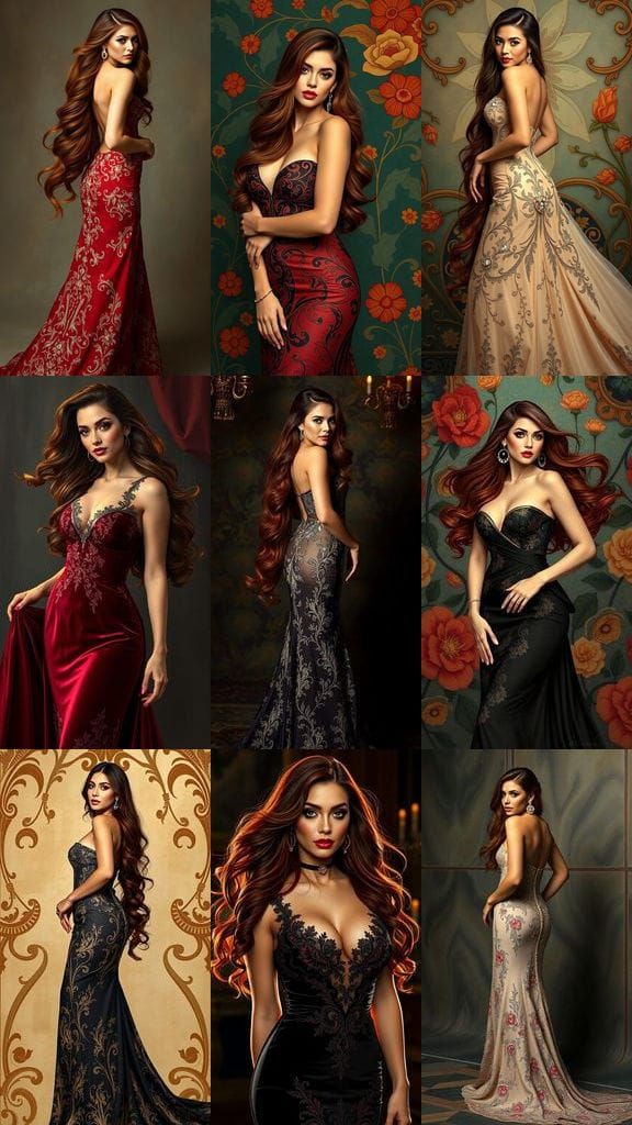 Glamorous Digital Portrait of a Beautiful Woman