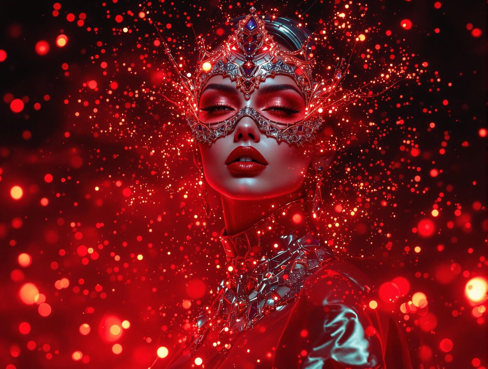 Ethereal Goddess in Xenon Glow