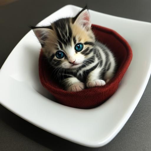 Adorable Baby Kitten Generated by AI