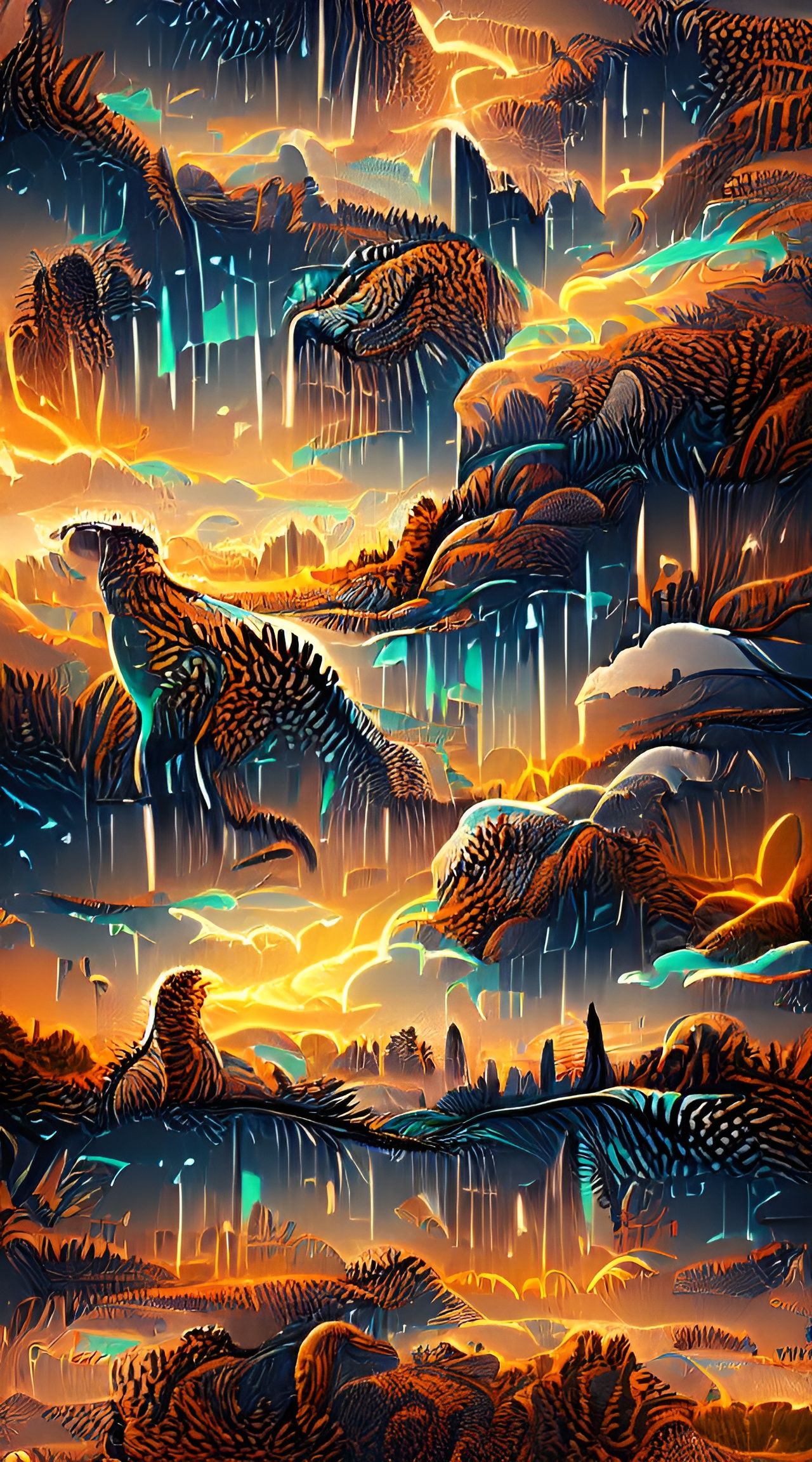 Cretaceous Era in Hyperdetailed Photorealistic Style