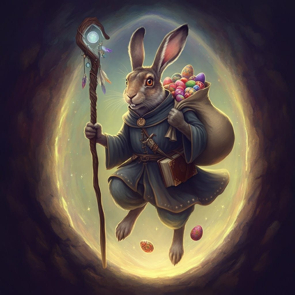 Easter Bunny the Feywild trickery cleric, with eggs for you.