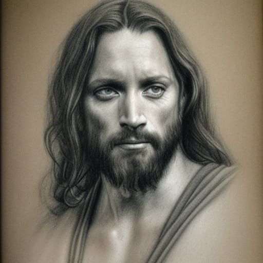 Hyperrealistic Sketch of Jesus by Lee and Howe