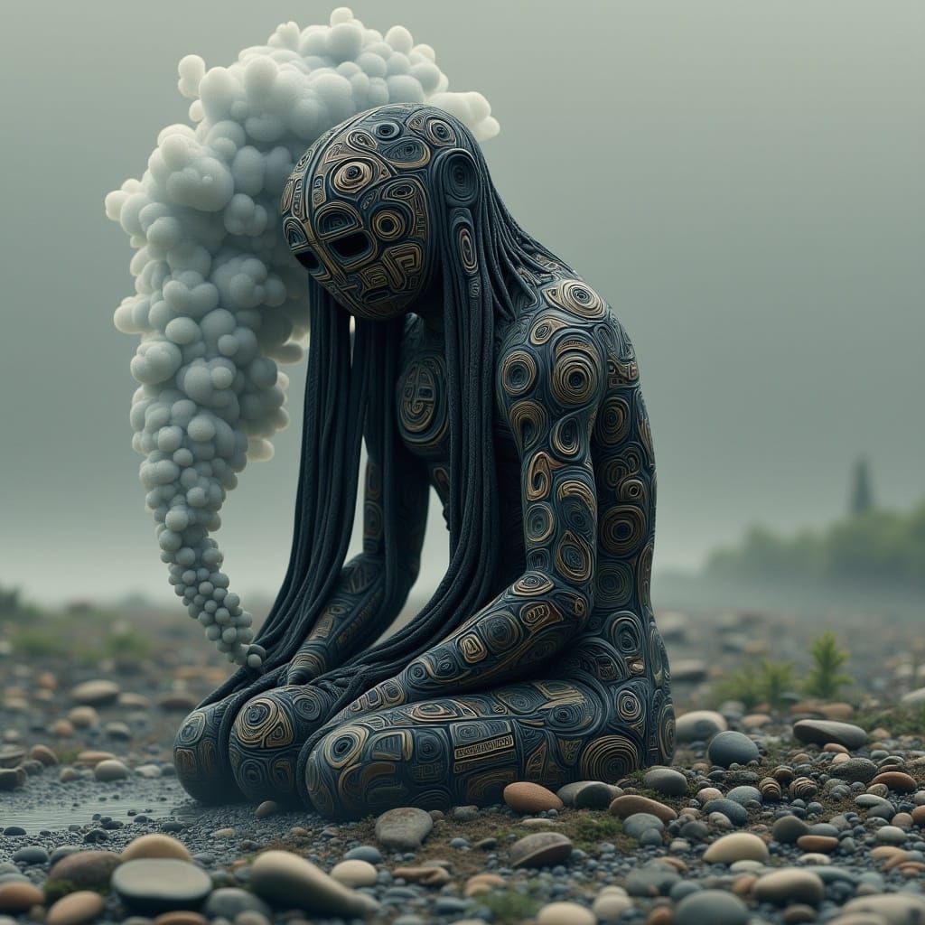 Figure in Dark Fog, Inspired by Toyism