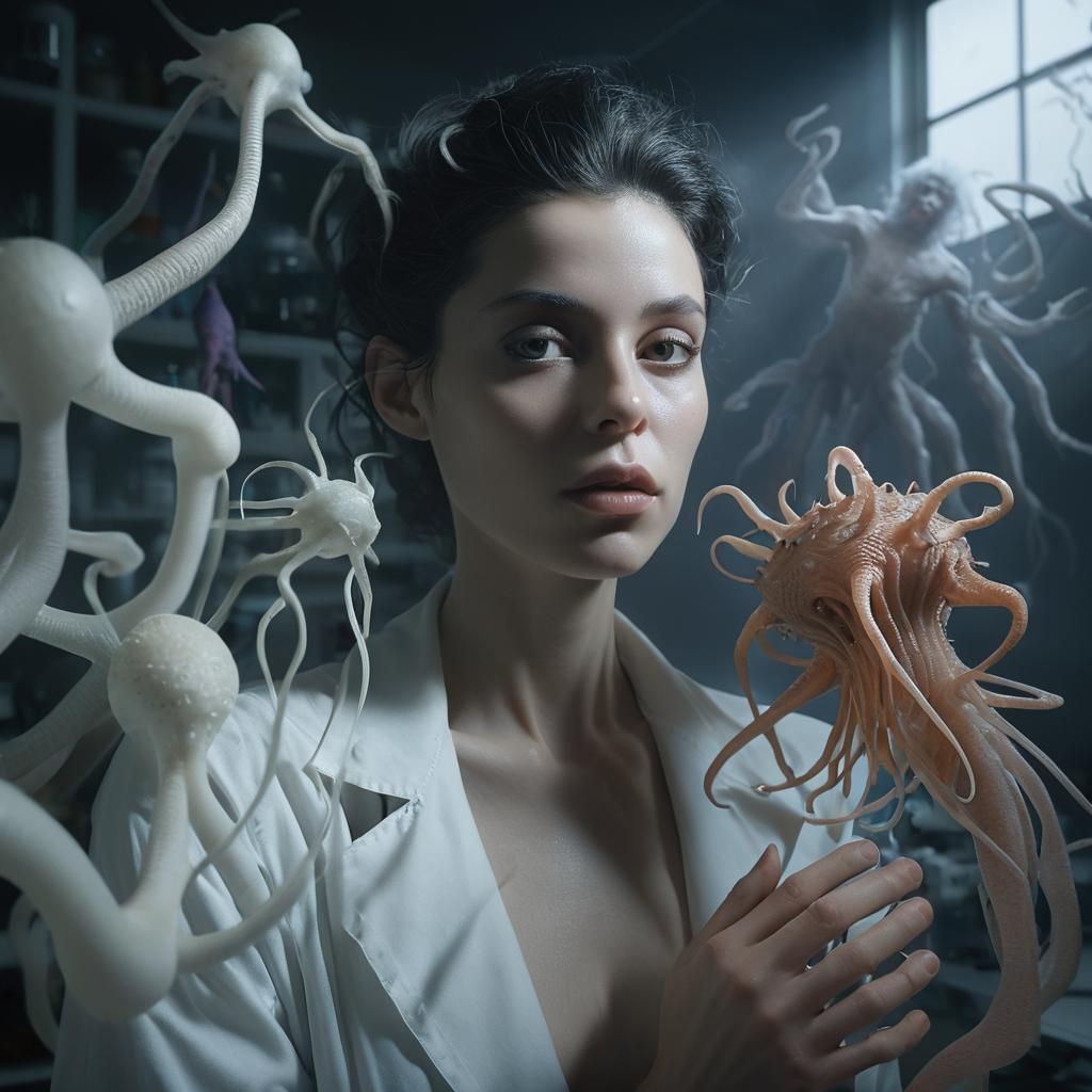 Surreal Portraits in a Pristine Laboratory, Hyperrealism