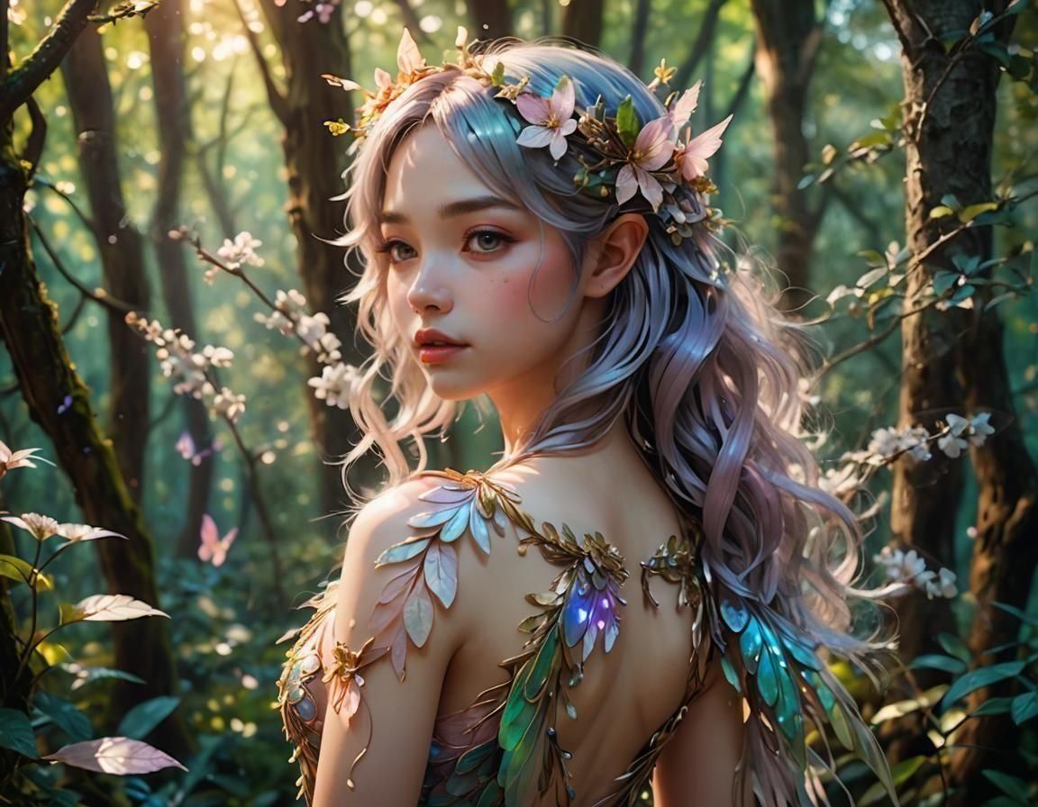 Ethereal Fairy: Painterly Anime Digital Art
