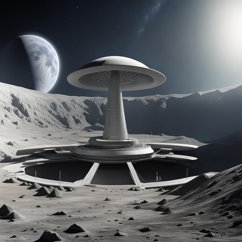 Alien Base Interior on the Moon