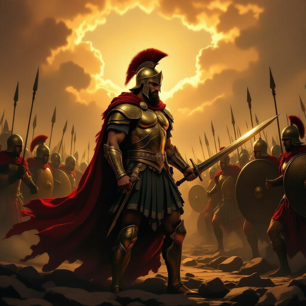 Lone Warrior Empowered by Divine Strength Stands Against Odd...