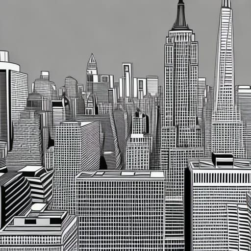New York City People Shapes in 8K Realism