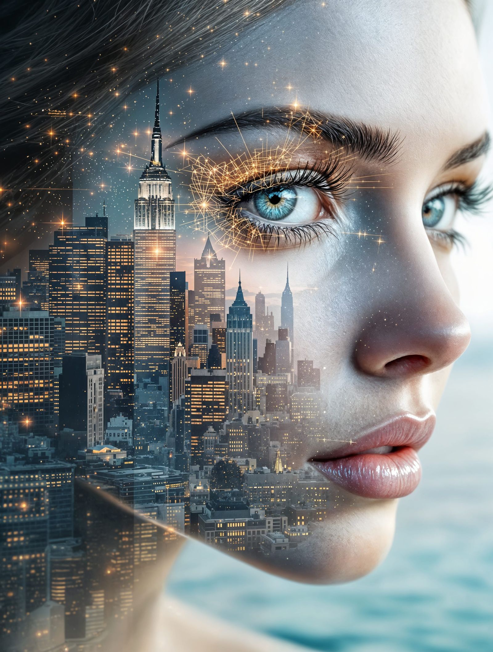 Surreal Cityscape Goddess