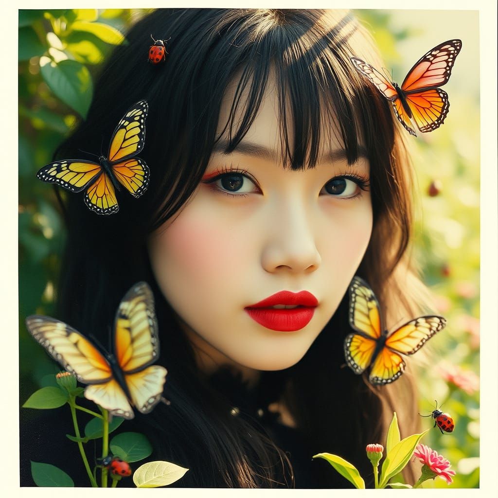 Gothic Beauty in Vibrant Tokyo Gardens