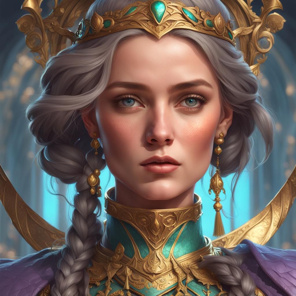 Princess Ethirel: Hyperdetailed Portrait with Dynamic Lighti...