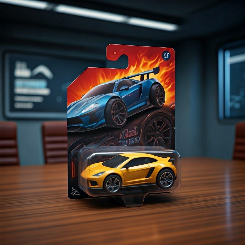 Low Poly Toy Car Presentation: 'Mini Hot Tires'