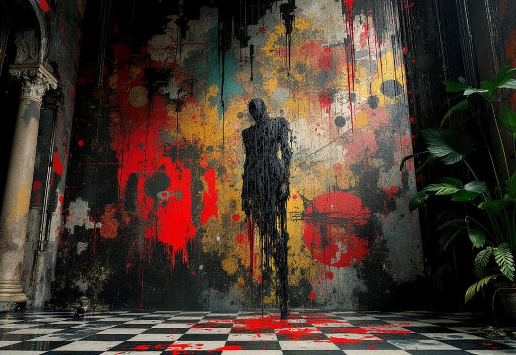 Industrial Gothic Character in Submerged Ruin