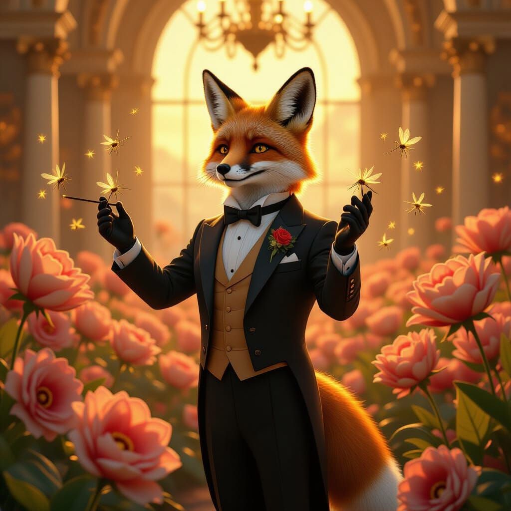 Fox Conductor Leads Firefly Orchestra in Flower Ballroom