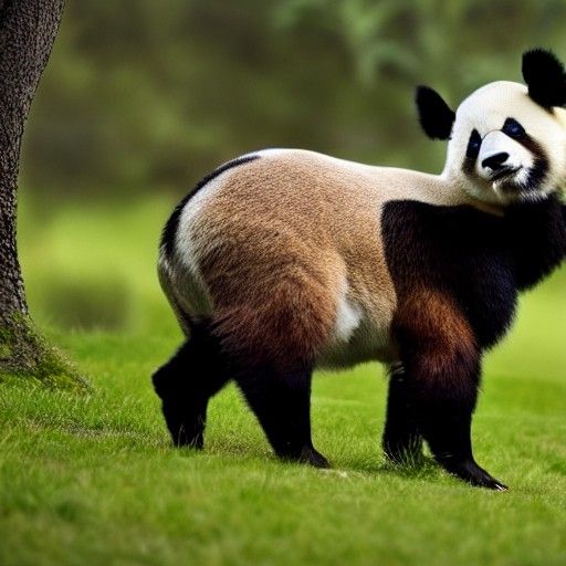 Panda Deer Hybrid in 8K Resolution