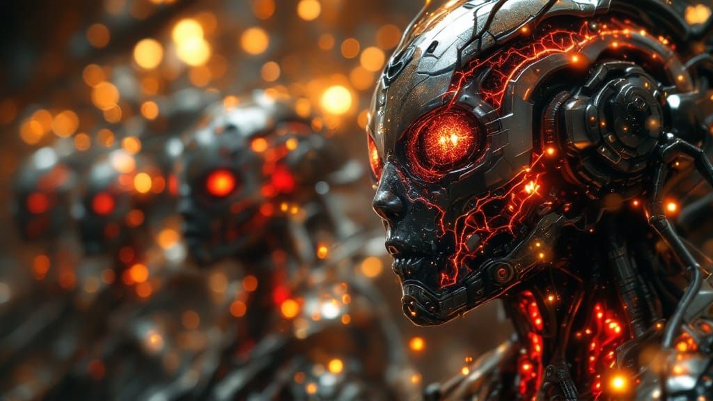 Metallic Insectoids in Biomechanical Hive