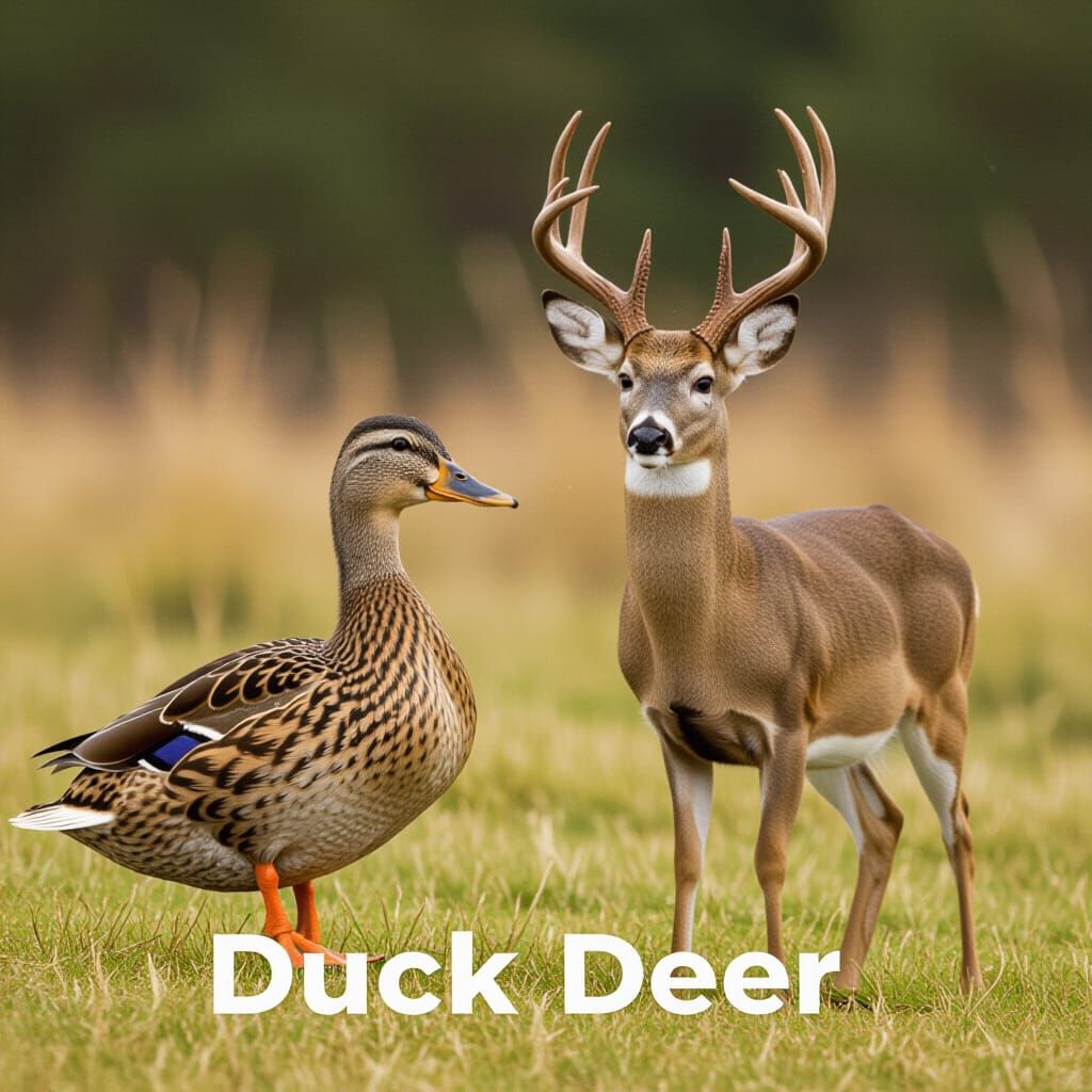 Duck-Deer Hybrid: An AI-Generated Animal