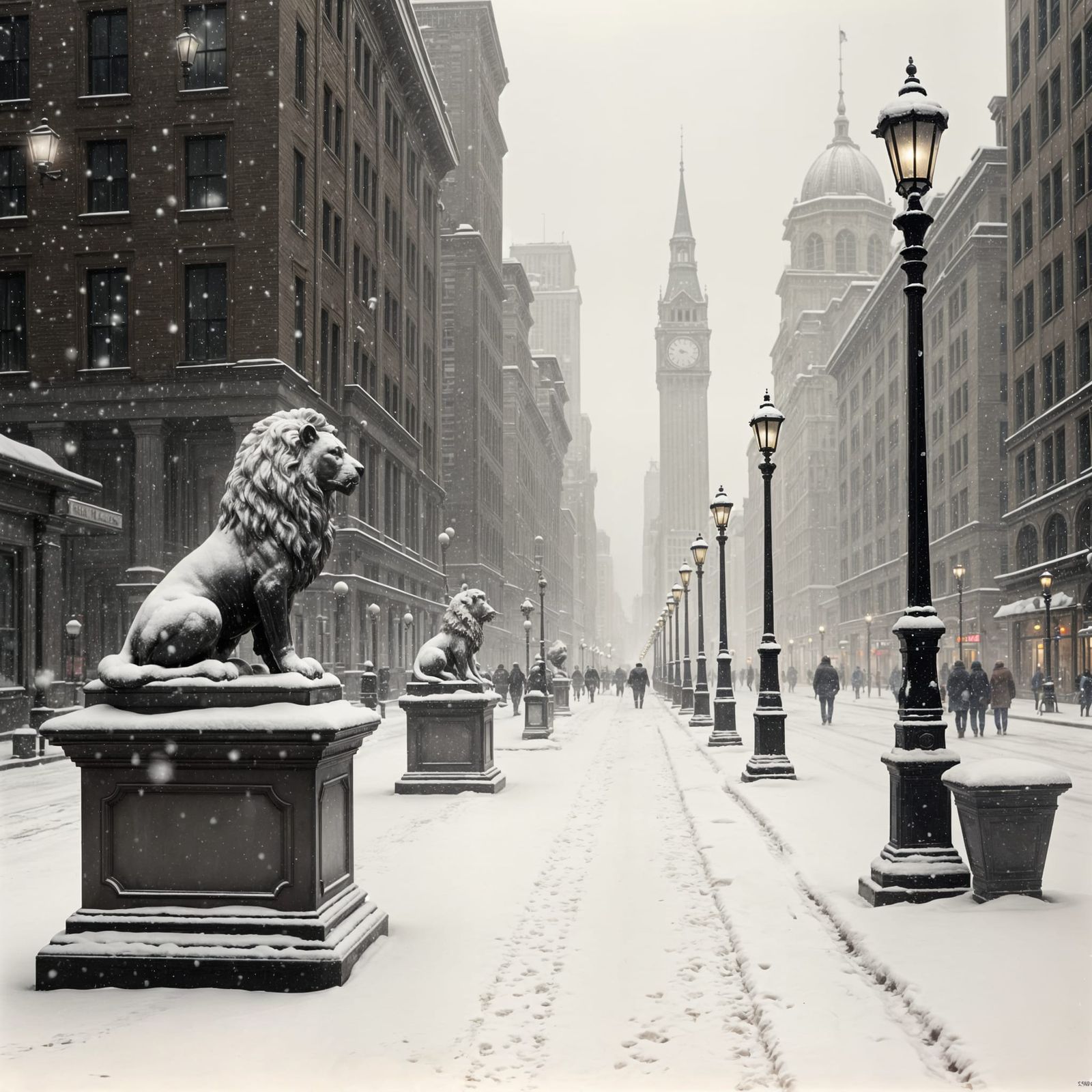 Winter Solitude on Michigan Avenue