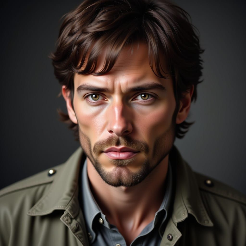 Extremely Handsome Man Close-up Portrait