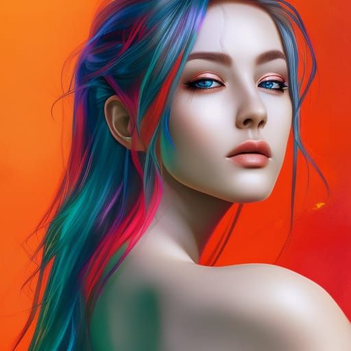 Hyperrealistic Pretty Woman with Dramatic Lighting