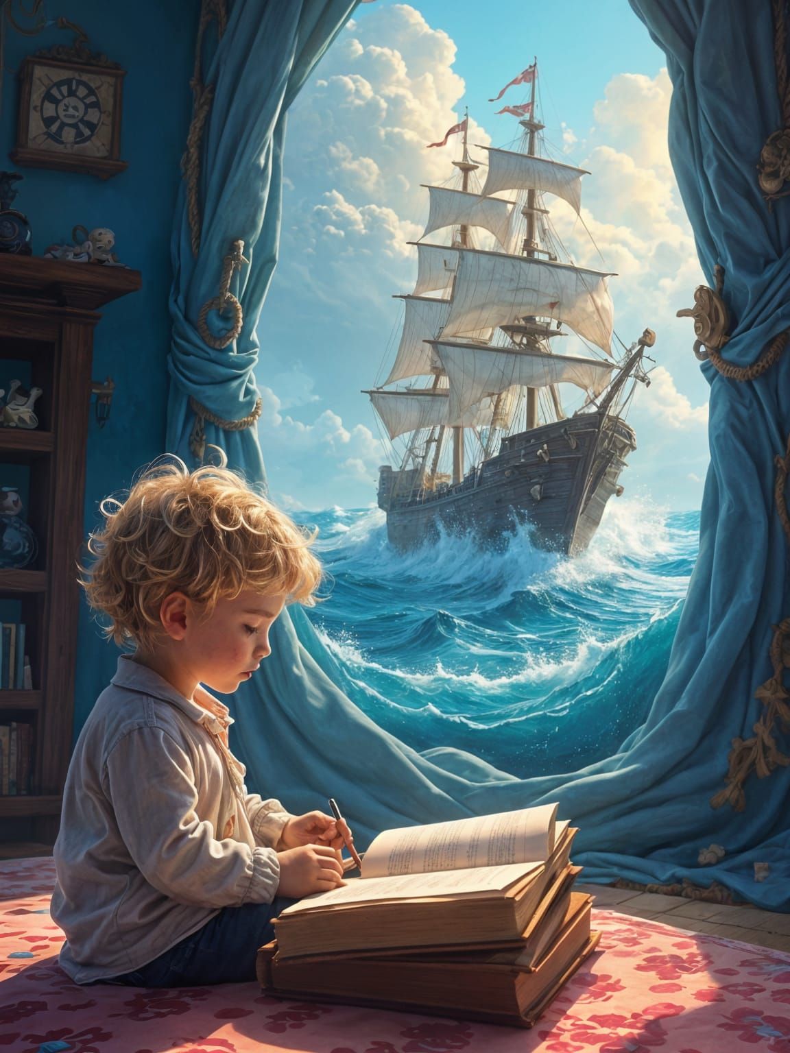 Kidcore Watercolor: Child's Book Comes Alive