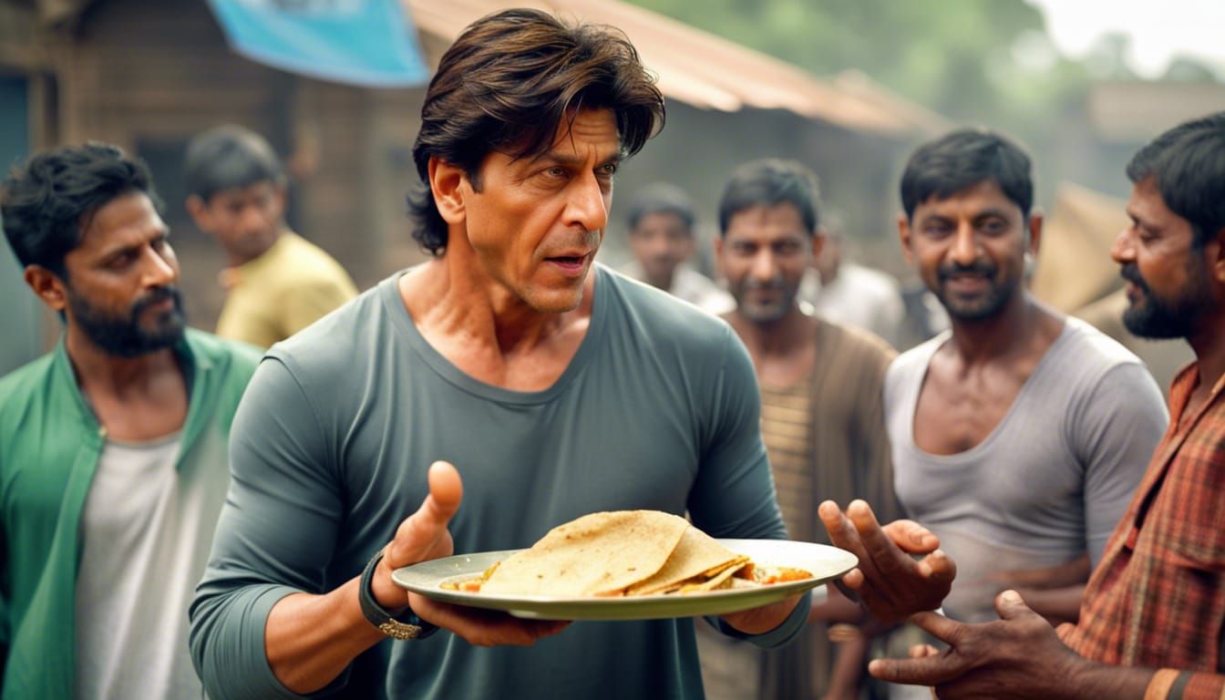 Indian Celebrity in Street Scene, HD Image