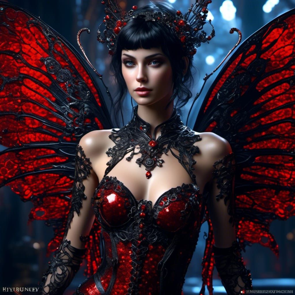 Hyperreal French Pixie in Latex Lingerie