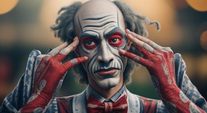 Two Faced Sideshow Man: Professional Photography